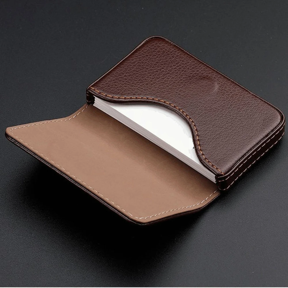 Card Top Loader - Größtes, genähtes Kreditkartenetui aus PU-Leder für