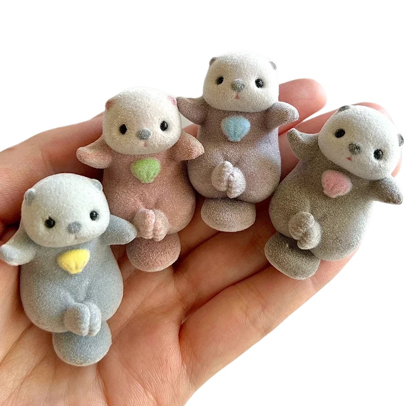 Capsule Toy Gashapon - YELL Kapselspielzeug, echte Beflockung, handgehaltenes Otter-Aquarium,