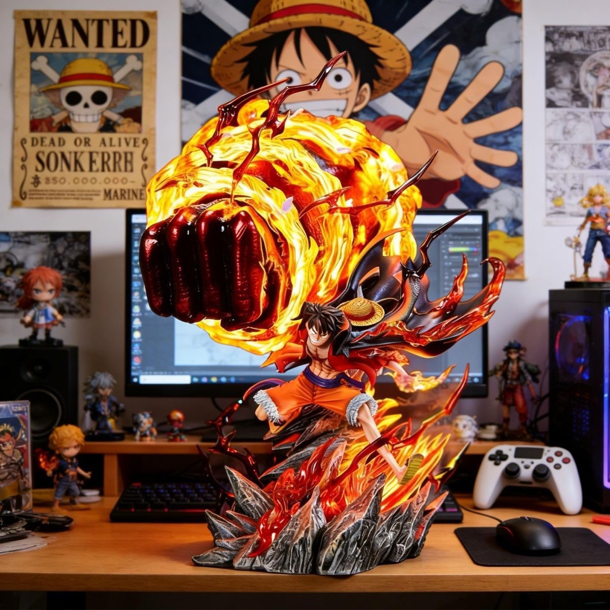 Vinyl Figure Blank - LZ Karmic Fire Luffy 35CM Leuchtfigur