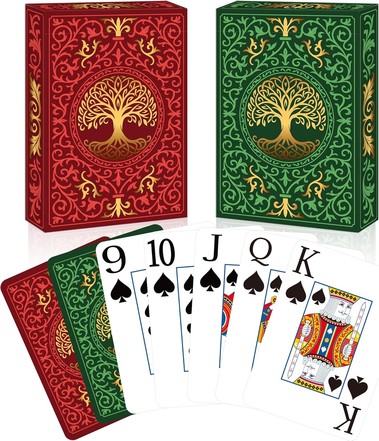 Graded Card Display - 2er-Pack Spielkarten | Spielkarten mit Großdruck