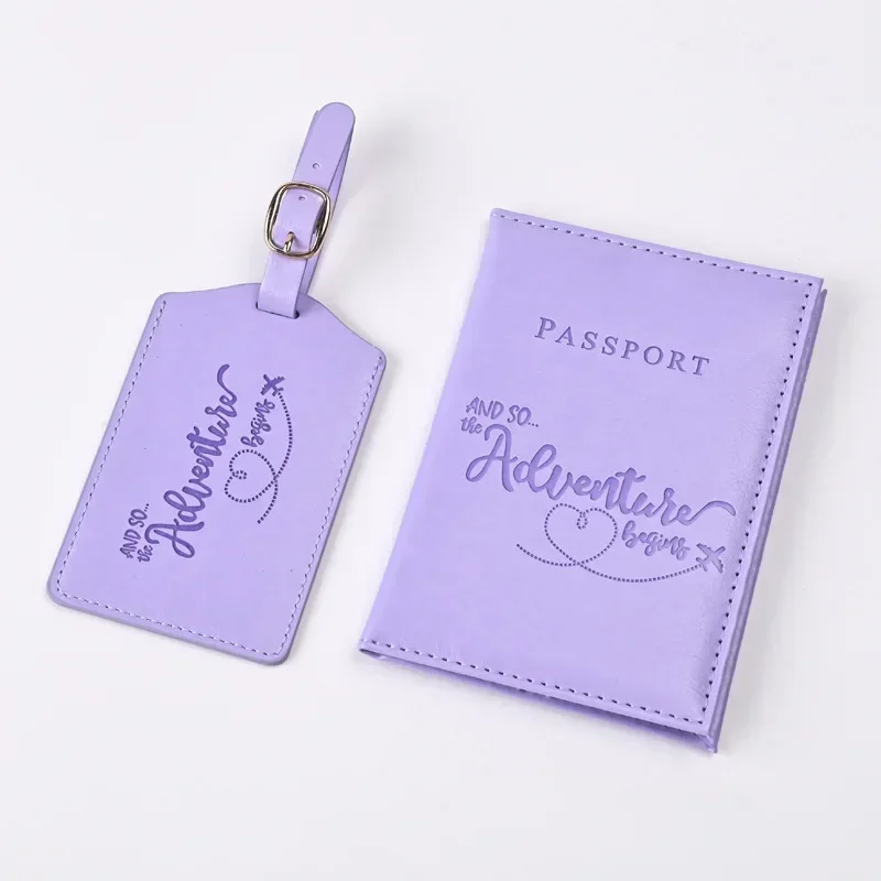 Card Top Loader - Neue lila PU-Leder Reisepass Ticket Clip