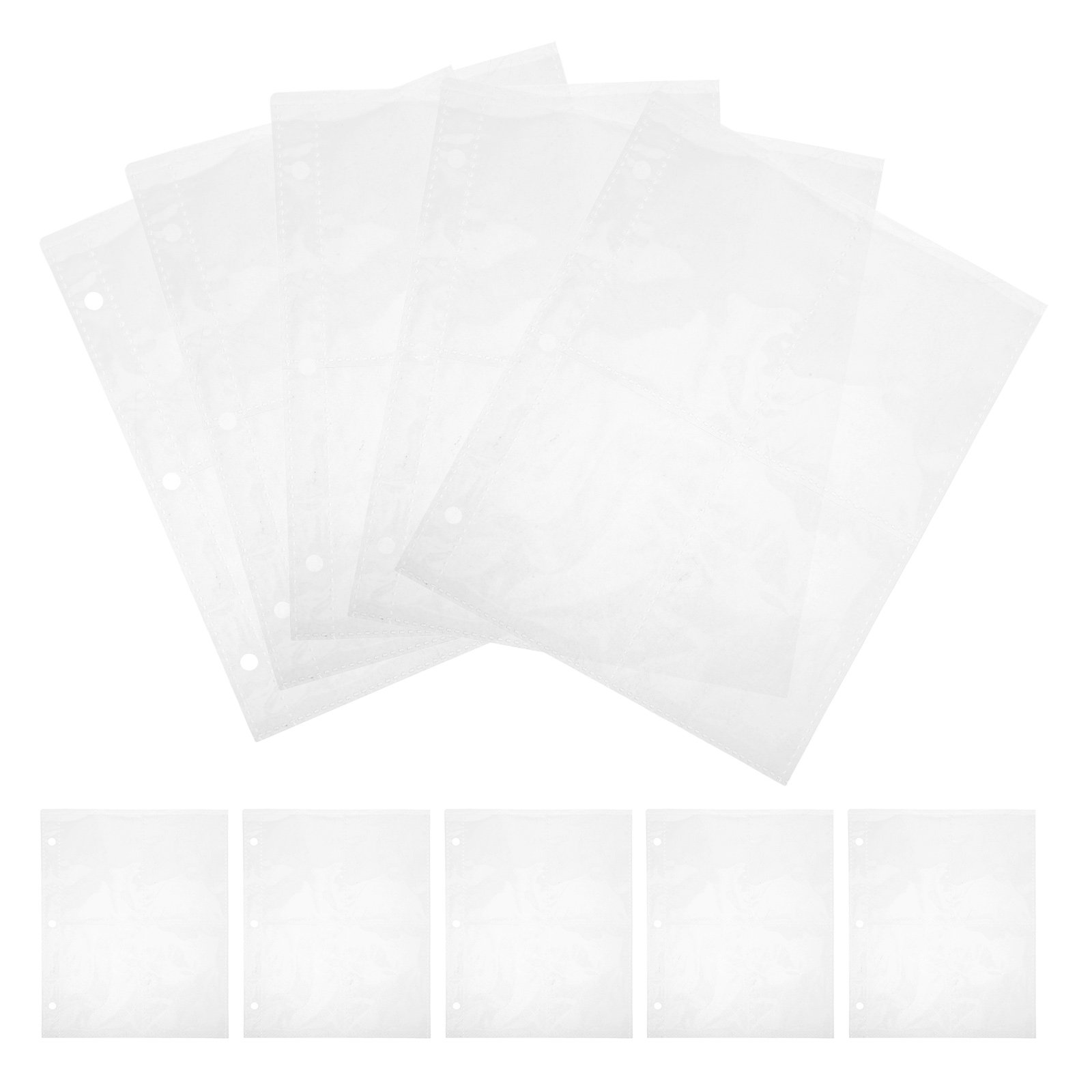 Trading Card Binder - 10 Stück Kartenbinder-Nachfüllseiten, durchsichtige Kunststoffhüllen, Sammelkarten,