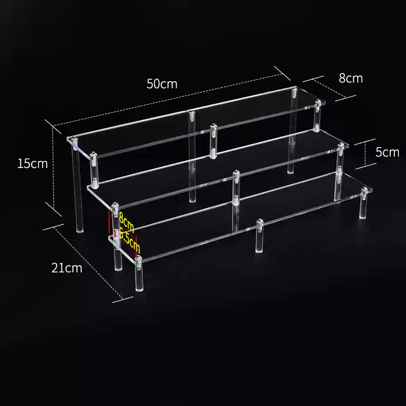 Pop Display Shelf - Acryl-Riser-Ausstellungsregal, 3-stufiger Ausstellungsständer für Amiibo Funko