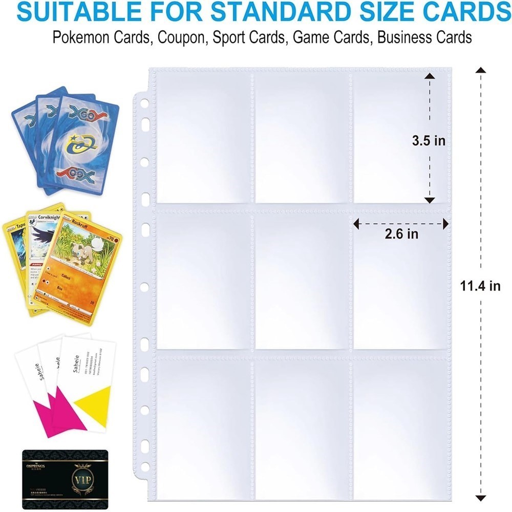 50 Blatt 9-Taschen-Sammelkarte – Pokemon Binder Card Bewertung und Preis