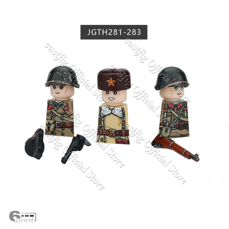 MOC Militär Sowjetische Soldat – Lego Minifigure Holder Bewertung und Preis
