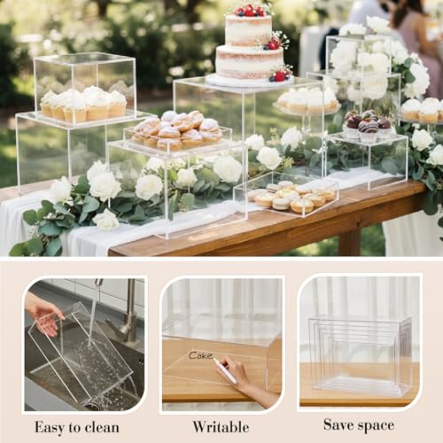 7-teiliges Extra Großes Buffet – Display Risers Set Bewertung und Preis