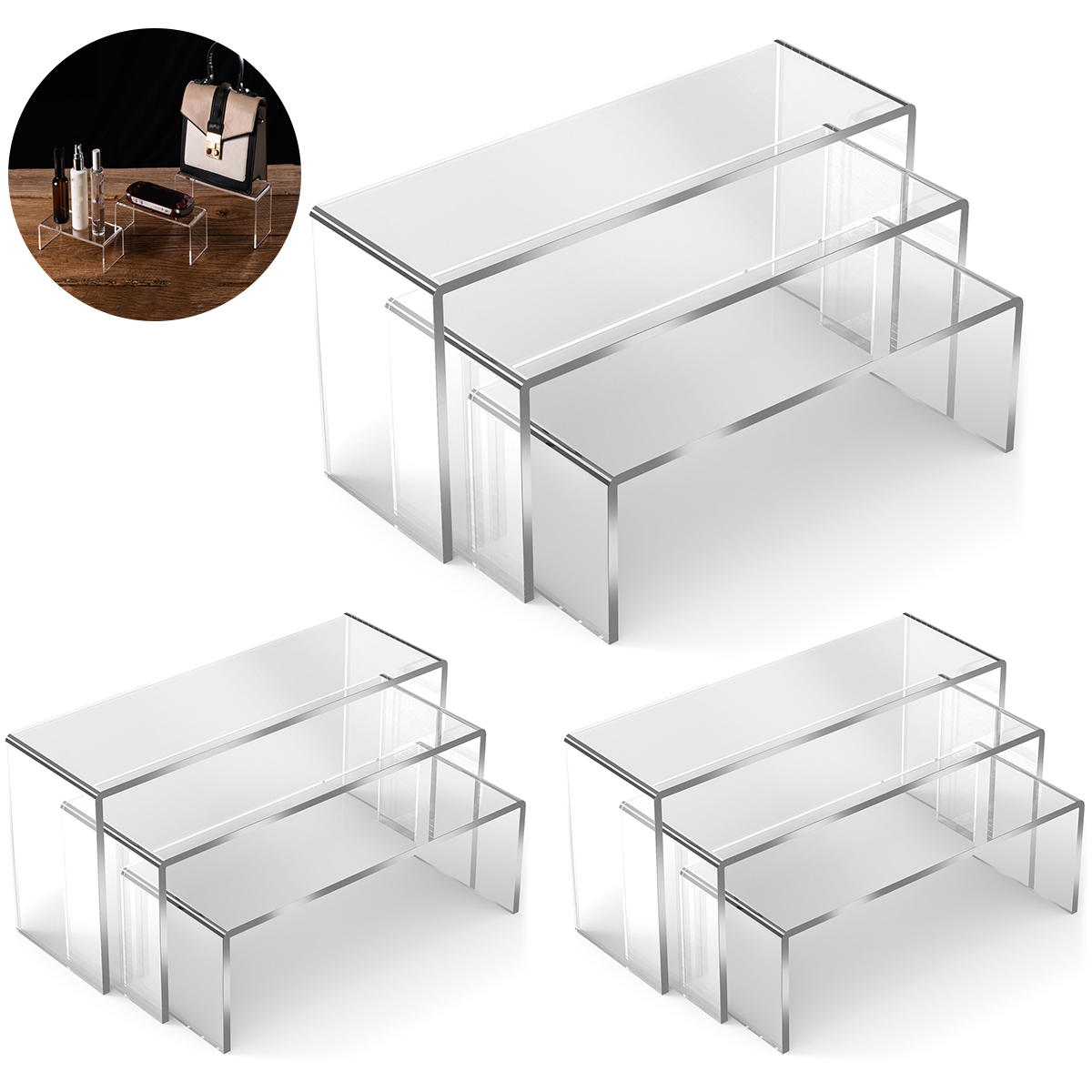 3/6/9Pcs Acryl Display-ständer – Display Risers Set Bewertung und Preis