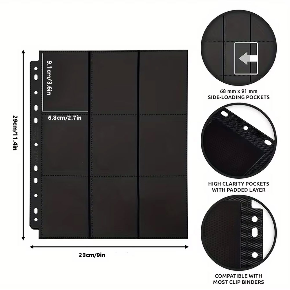10er Pack schwarz 9-Pocket a4  – Trading Card Binder Bewertung und Preis