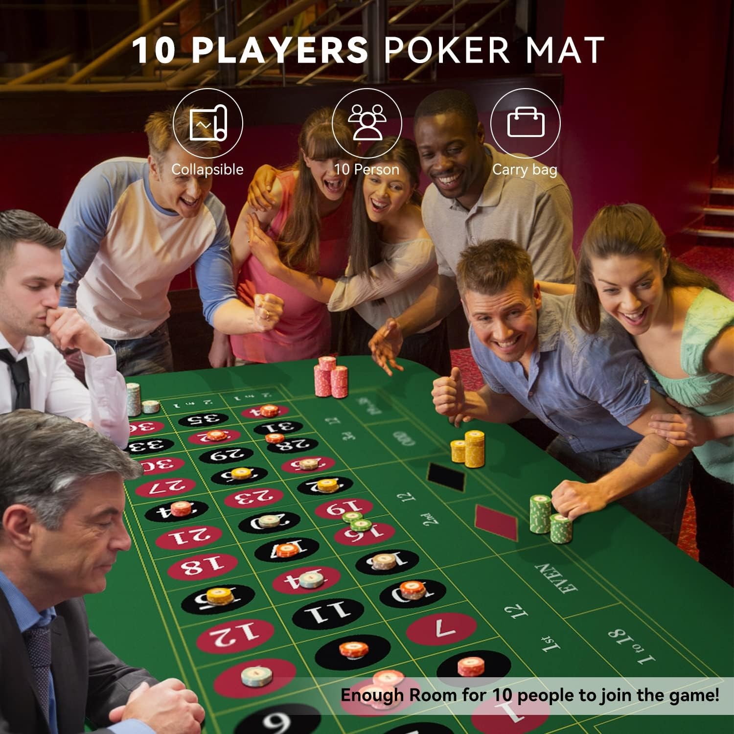 120x60cm Grüne Roulette-Gummi- – Graded Card Display Bewertung und Preis